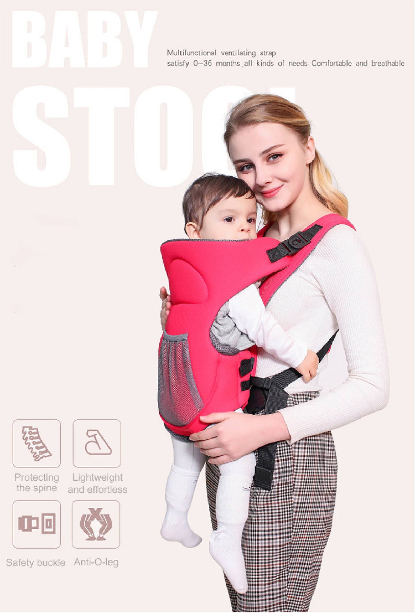Porte-bébé à boucle croisée BABYDISE